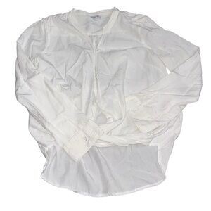 Splendid White High-Lo Button-Up Shirt Size Large
